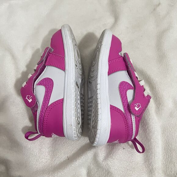 Nike Air Jordan 1 Low ALT Fire Pink White TD Sneaker Shoes Size 8C FN7398-600 - Picture 7 of 9